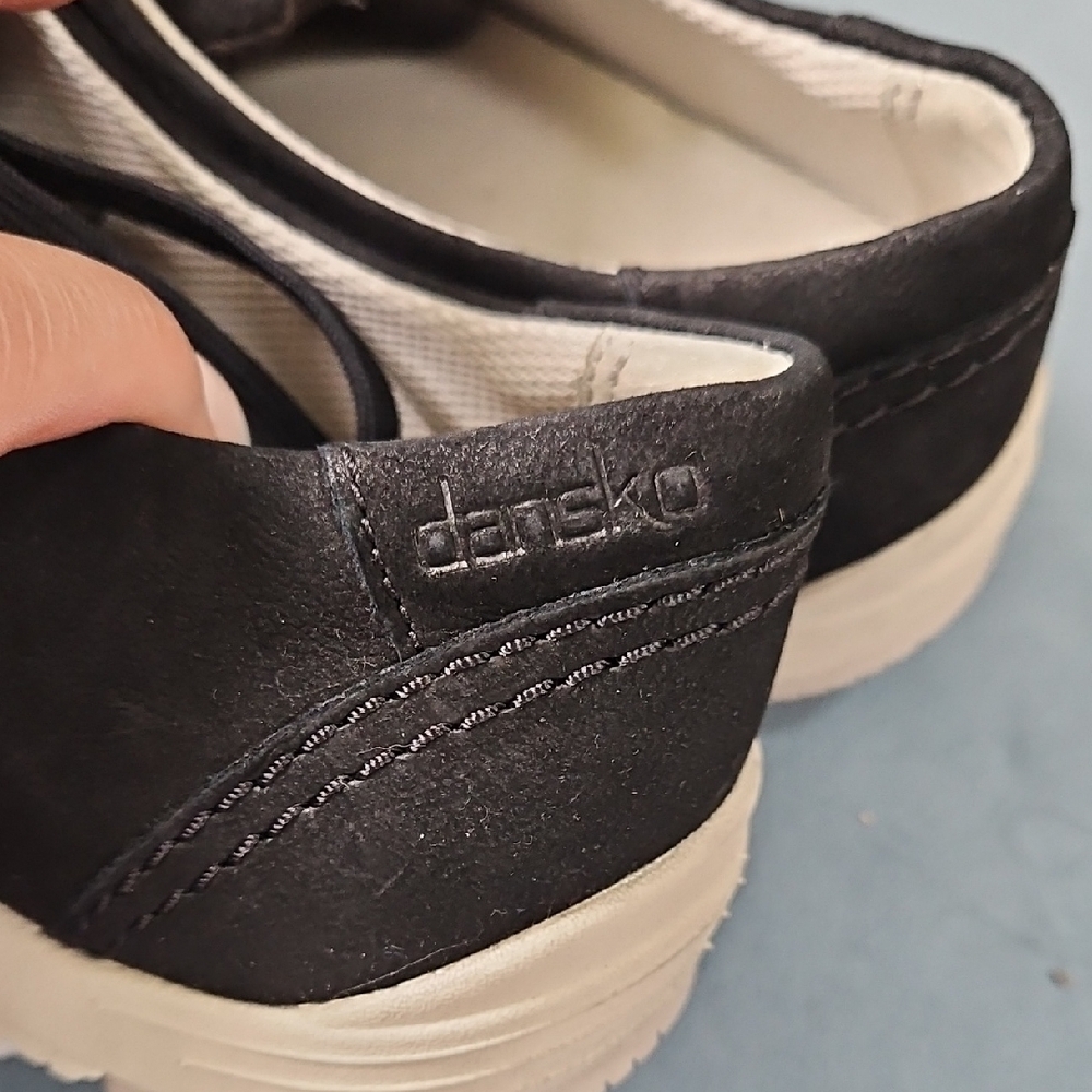 Dansko Women's Black Suede Lace-Up Sneakers - Picture 4 of 5